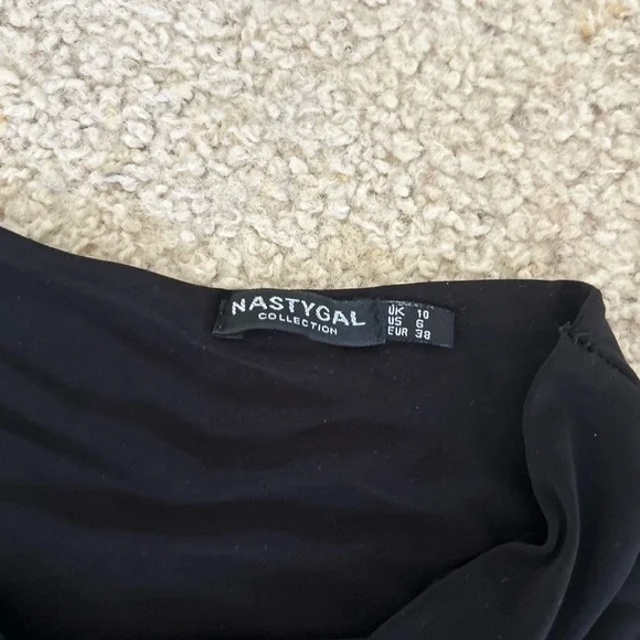 Nasty Gal Black One Shoulder Tank Bodysuit - Picture 2 of 4